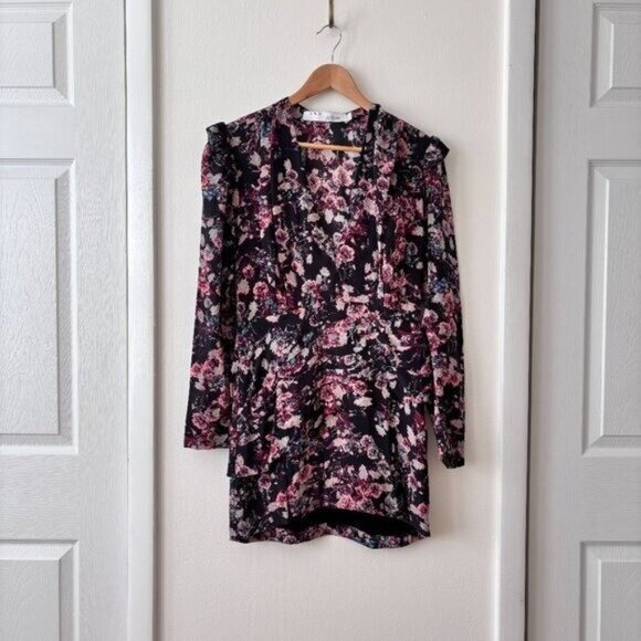 IRO Merca Pleated Floral-Print Silk-Georgette Mini Dress - Picture 7 of 11